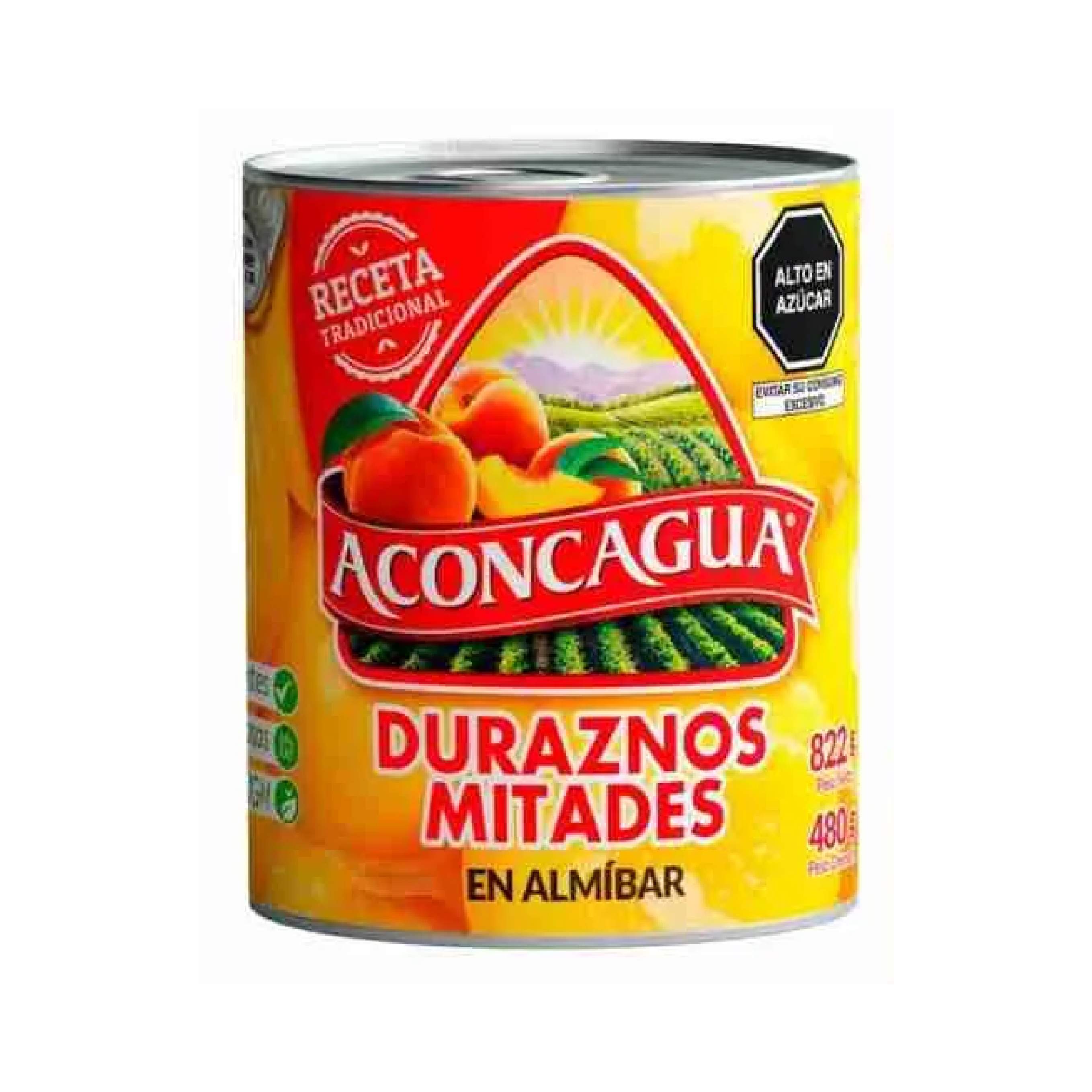 ACONCAGUA DURAZNO EN MITADES 822 G